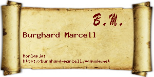 Burghard Marcell névjegykártya