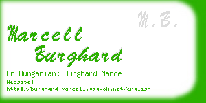 marcell burghard business card